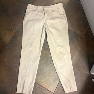 Chaps Women's Ankle Cropped Cream Jeans